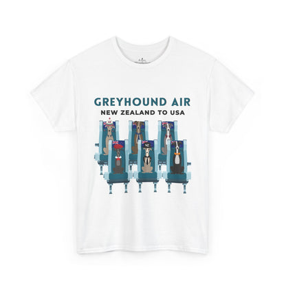 Greyhound Air Short Sleeve Shirt New Zealand to USA Benefits Greyhound Rescue