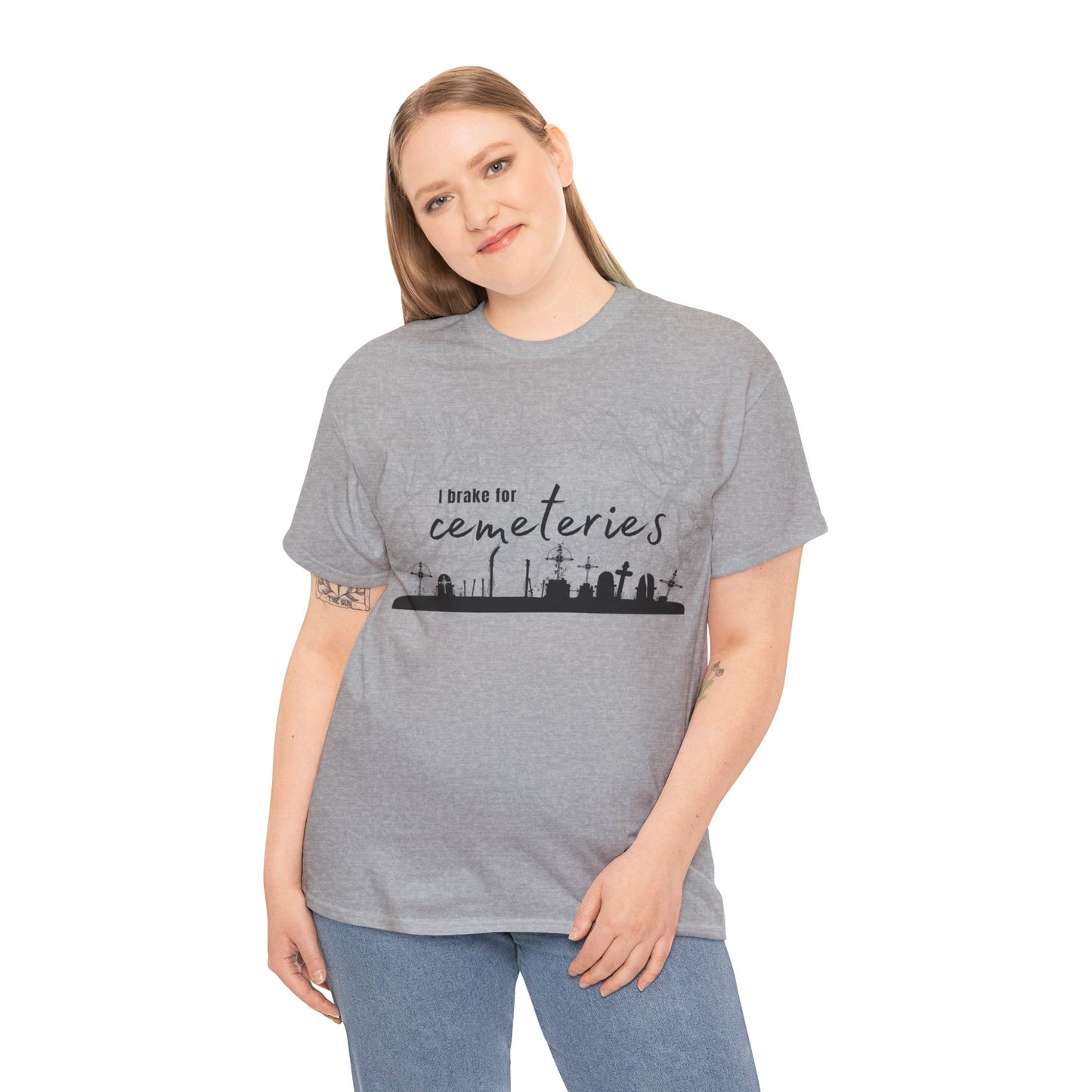 Cemetery T-Shirt, I Brake for Cemeteries Tee