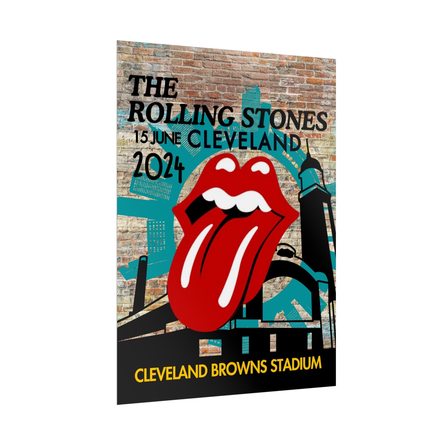 The Rolling Stones Concert Poster Cleveland 16x20 18x24 2 Finishes