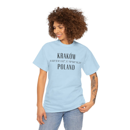 Krakow, Poland Coordinates T-Shirt Unisex