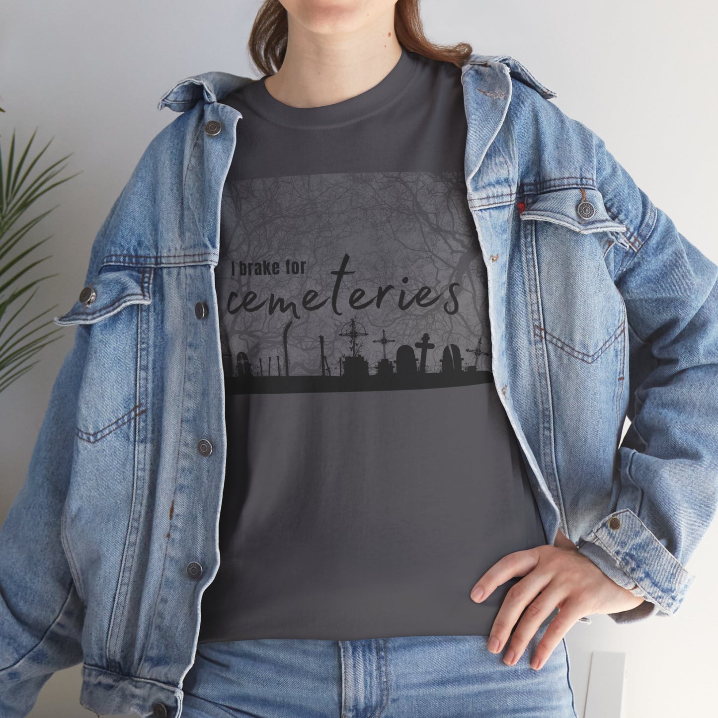 Cemetery T-Shirt, I Brake for Cemeteries Tee