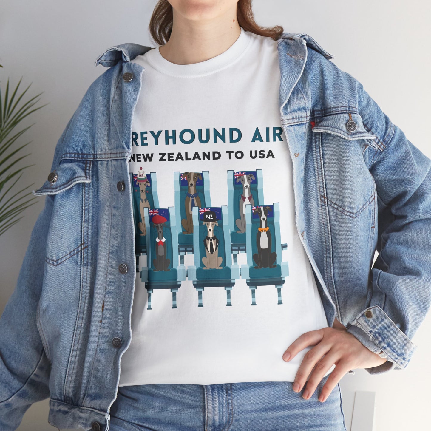 Greyhound Air Short Sleeve Shirt New Zealand to USA Benefits Greyhound Rescue