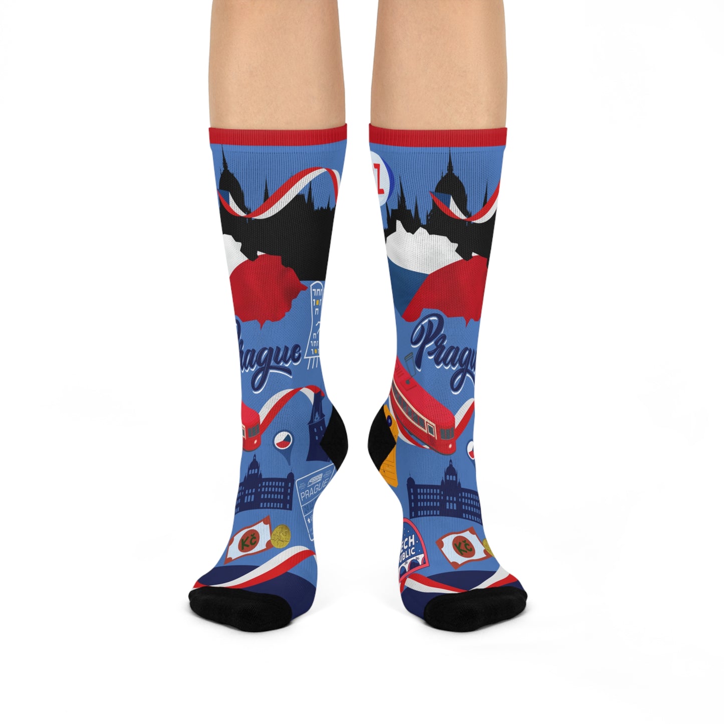 Front view of Prague socks