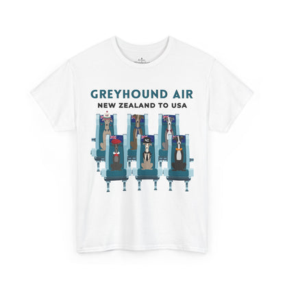 Greyhound Air Short Sleeve Shirt New Zealand to USA Greyhound Rescue