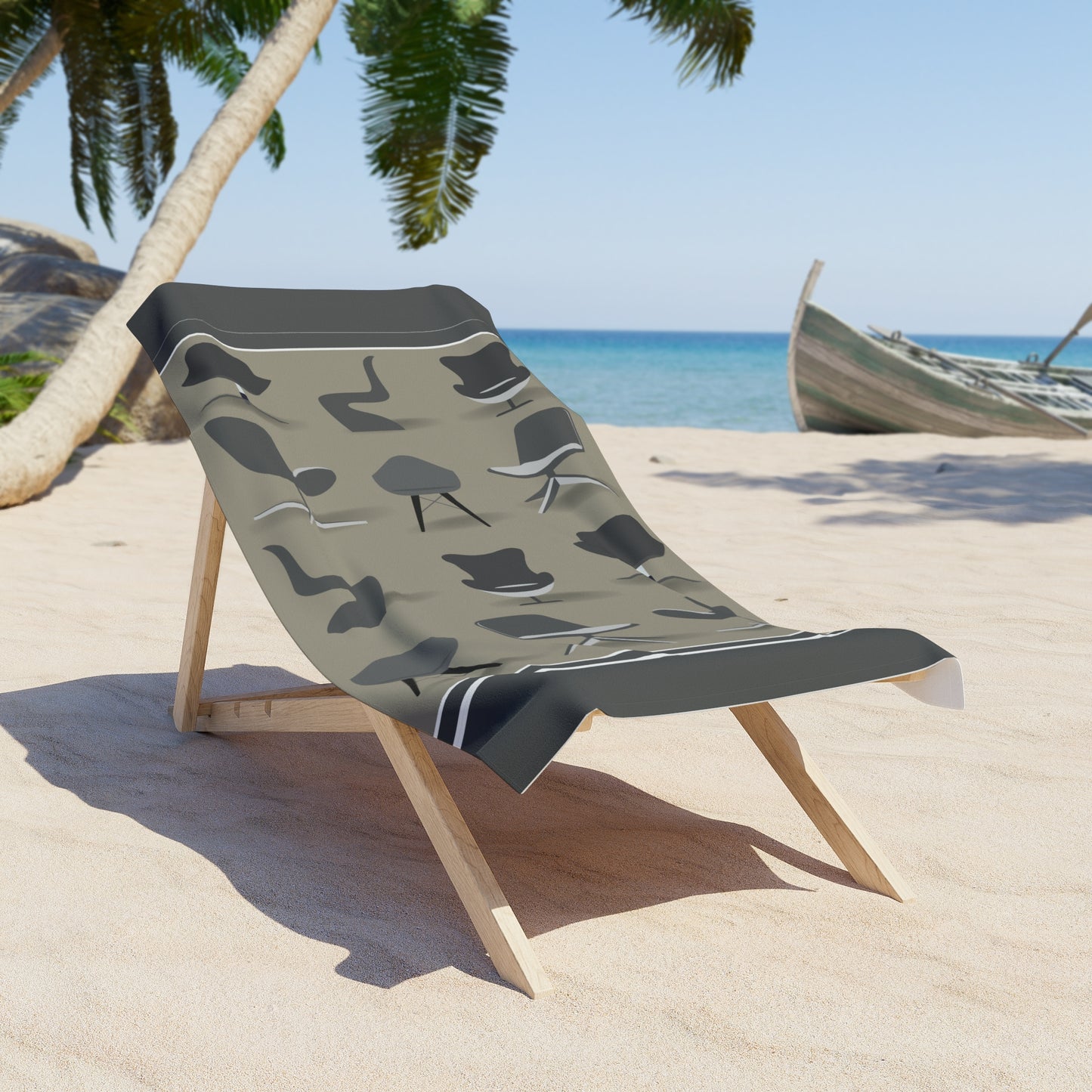 Mid Century Chair Beach Towel