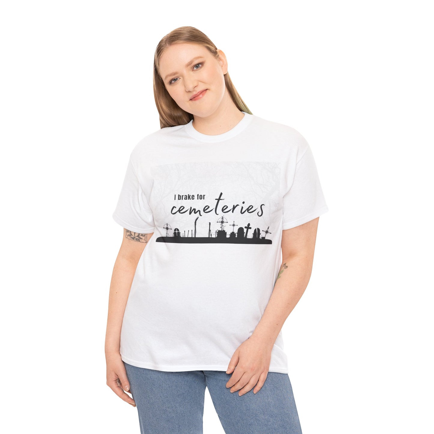 Cemetery T-Shirt, I Brake for Cemeteries Tee