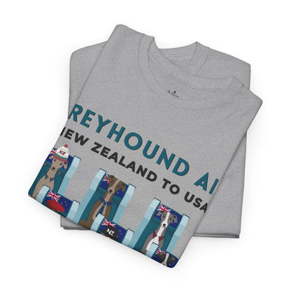Greyhound Air Short Sleeve Shirt New Zealand to USA Greyhound Rescue