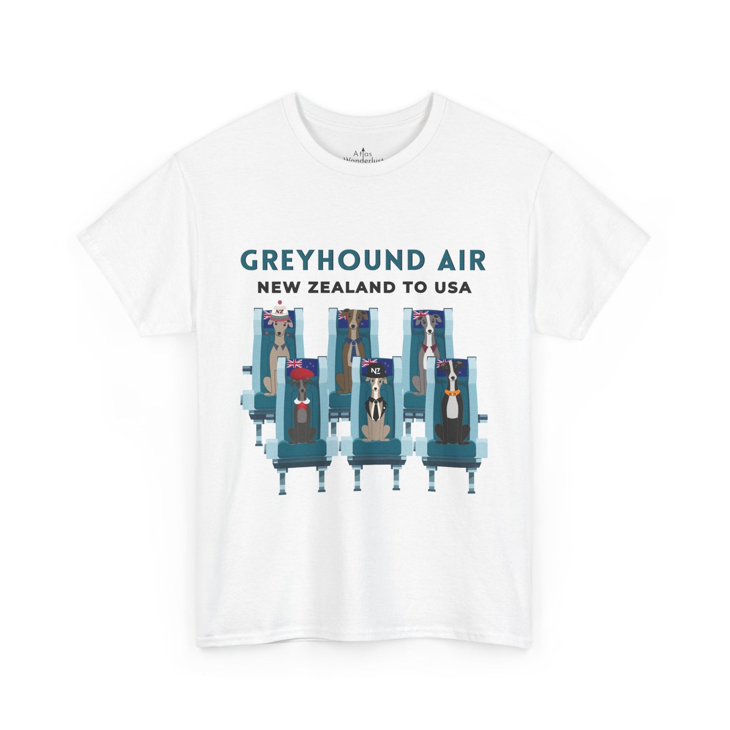 Greyhound Air Short Sleeve Shirt New Zealand to USA Greyhound Rescue