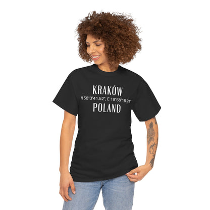 Krakow, Poland Coordinates T-Shirt Unisex