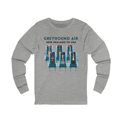 Greyhound Air Long-Sleeve Shirt New Zealand to USA Greyhound Rescue