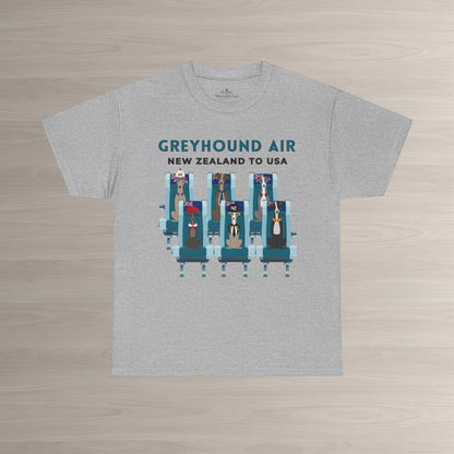 Greyhound Air Short Sleeve Shirt New Zealand to USA Greyhound Rescue