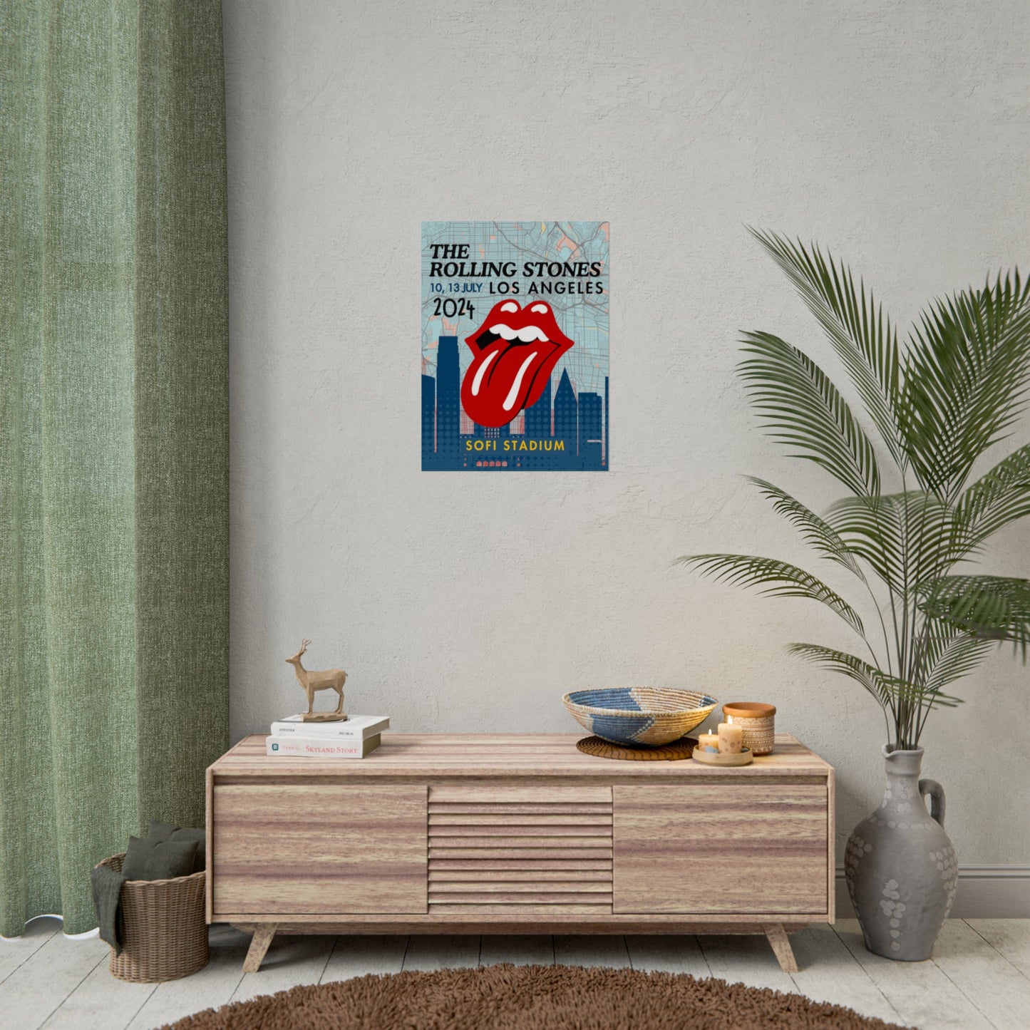 The Rolling Stones Concert Poster LA SoFi Stadium 16x20 18x24 2 Finishes