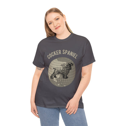 Cocker Spaniel T-Shirt, Old-World Map Tee