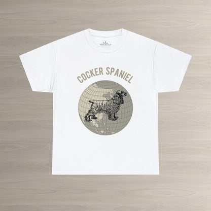 Cocker Spaniel T-Shirt, Old-World Map Tee