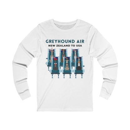 Greyhound Air Long-Sleeve Shirt New Zealand to USA Greyhound Rescue