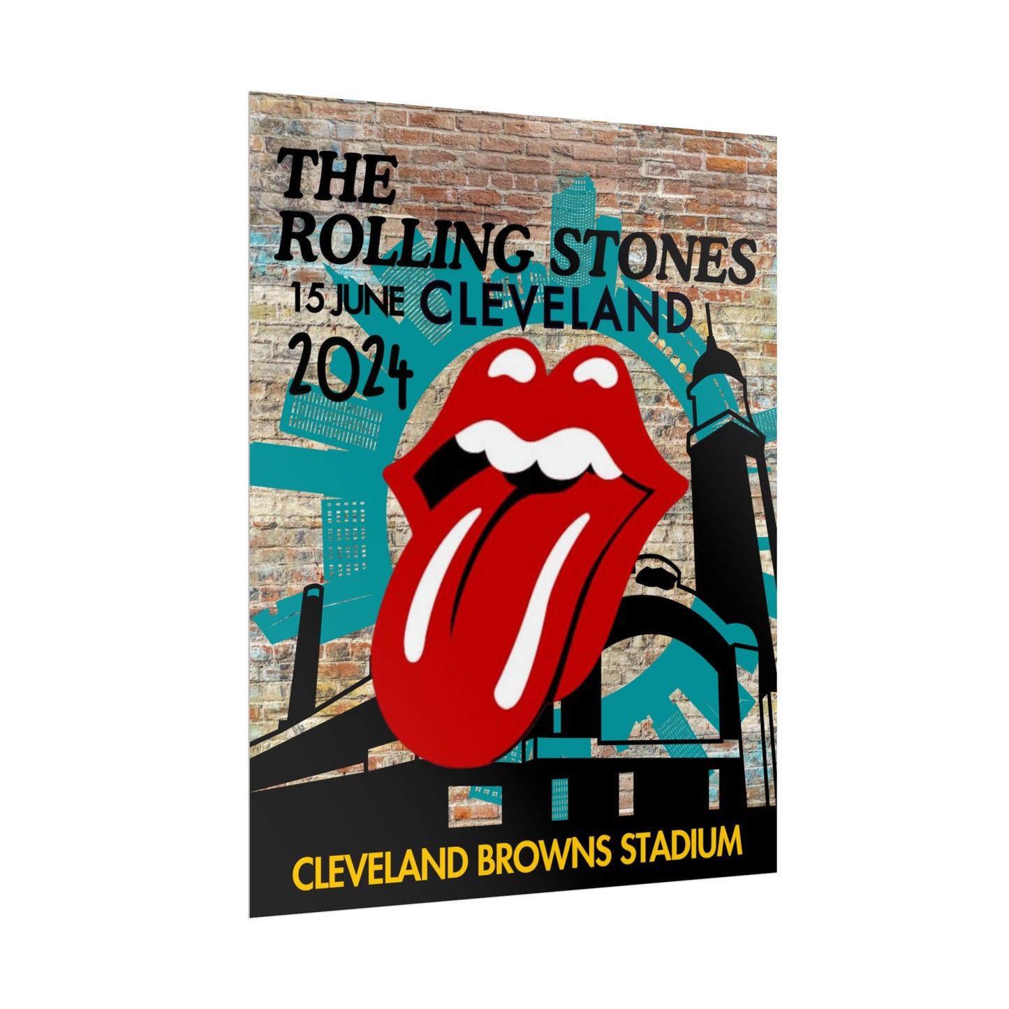 The Rolling Stones Concert Poster Cleveland 16x20 18x24 2 Finishes