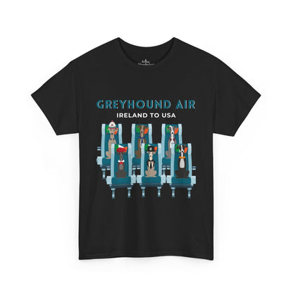 Greyhound Air Short Sleeve Shirt Ireland to USA Benefits Greyhound Rescue