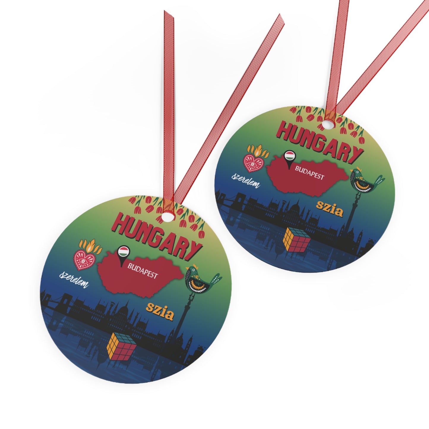 Hungary Ornament | Travel-Inspired Souvenir, Keepsake Gift | Hungarian-Themed