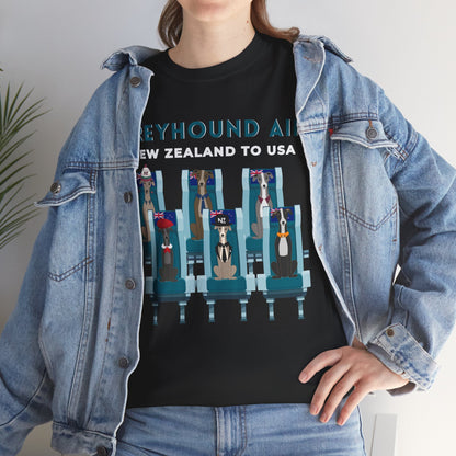 Greyhound Air Short Sleeve Shirt New Zealand to USA Greyhound Rescue
