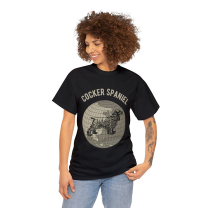 Cocker Spaniel T-Shirt, Old-World Map Tee