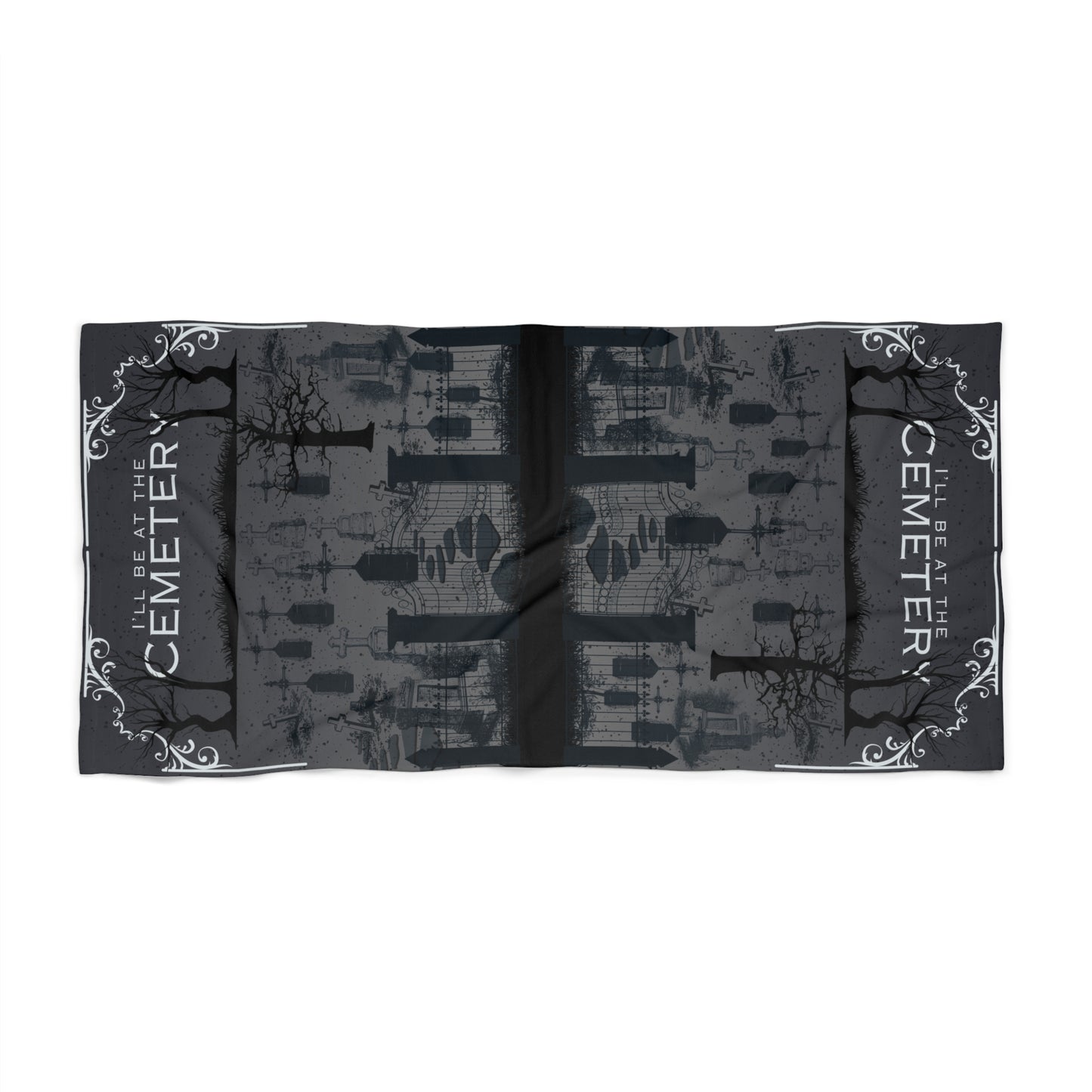 Cemetery Beach Towel Taphophile Gothic