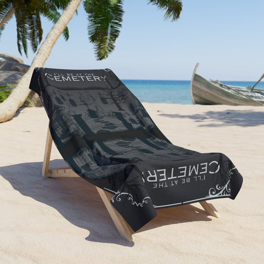 Cemetery Beach Towel Taphophile Gothic