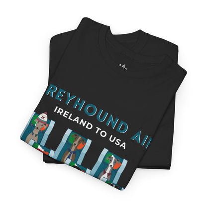 Greyhound Air Short Sleeve Shirt Ireland to USA Benefits Greyhound Rescue