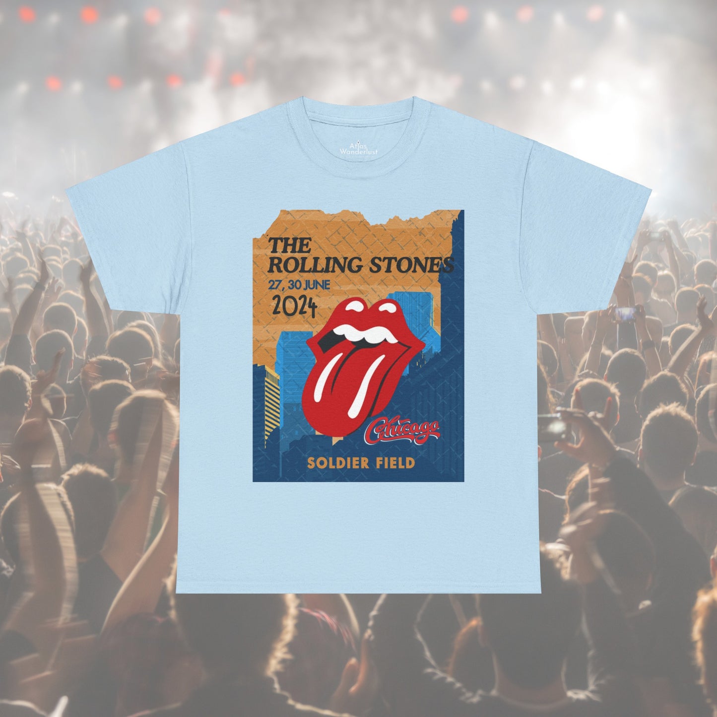 Rolling Stones T-Shirt Chicago Soldier Field Concert Unisex Classic Fit