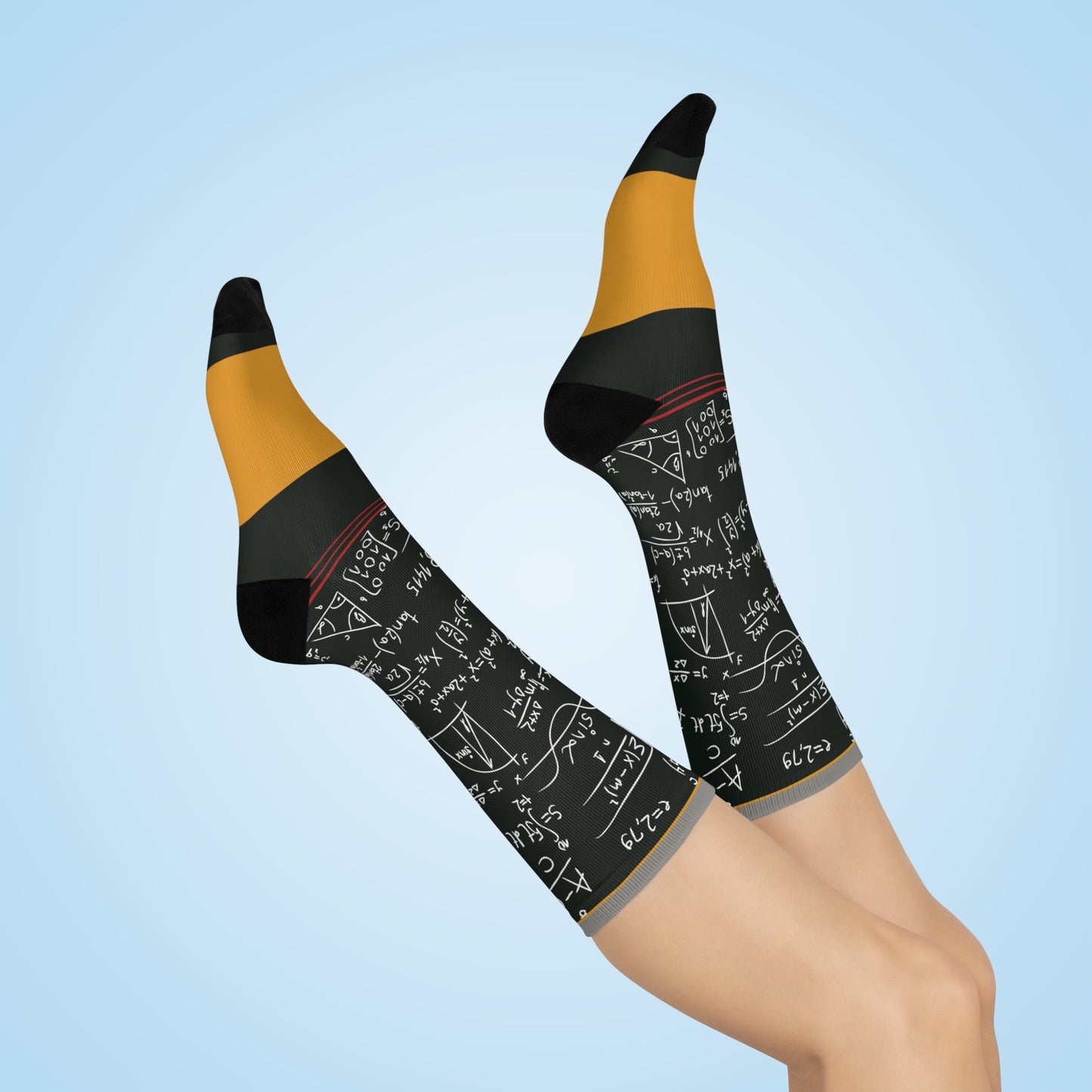 Math Teacher Socks Algebra Unisex Adult Stretchy Mid Calf Original