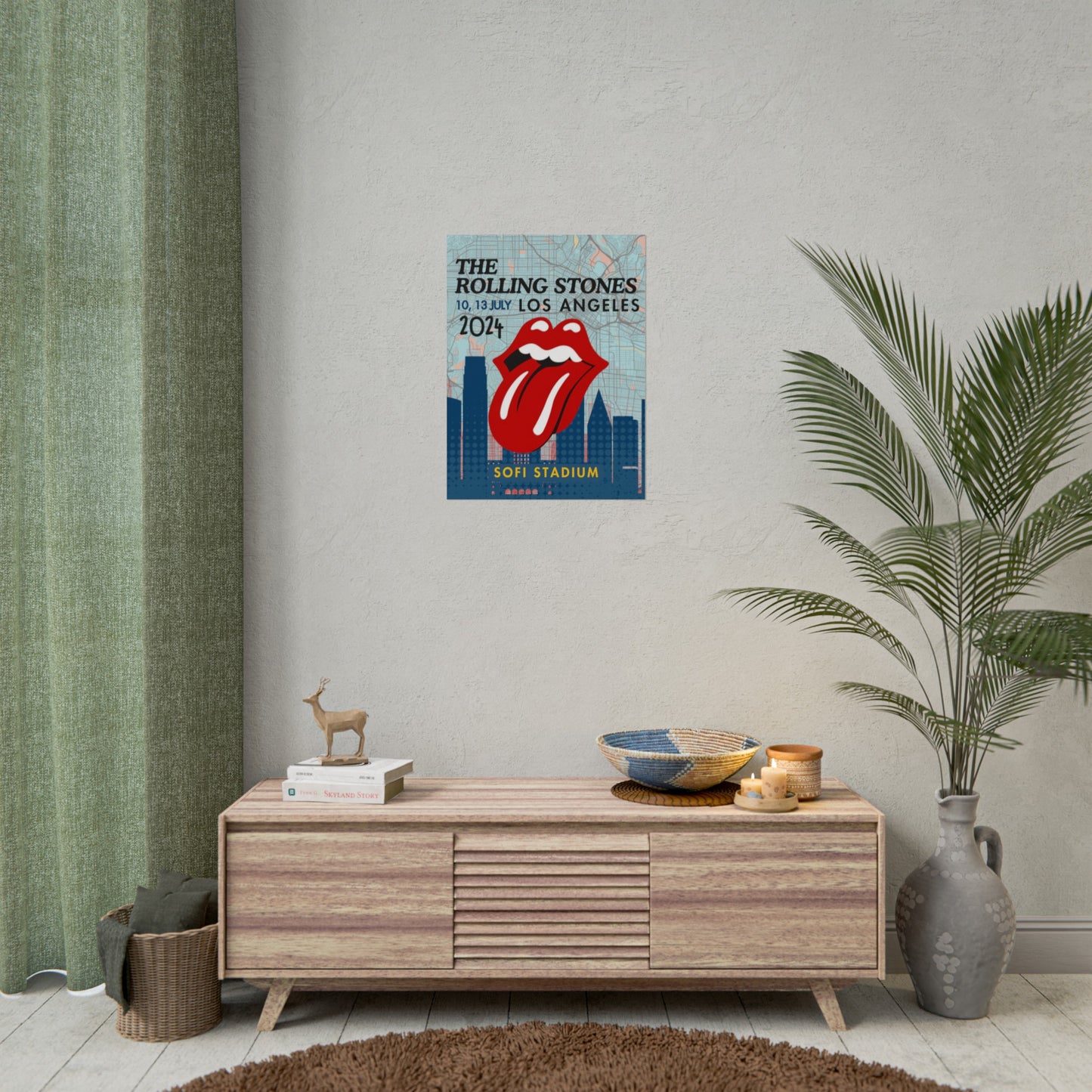 The Rolling Stones Concert Poster LA SoFi Stadium 16x20 18x24 2 Finishes