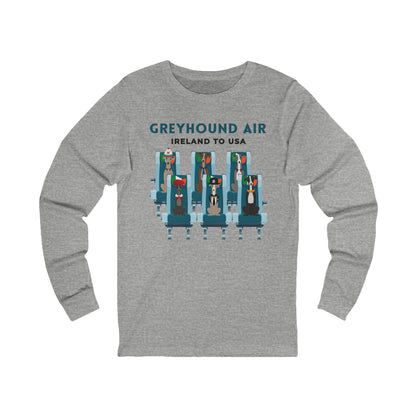 Greyhound Air Long-Sleeve Shirt Ireland to USA Greyhound Rescue