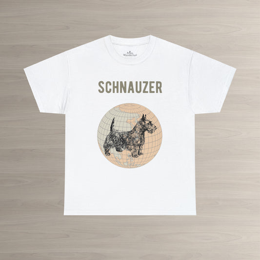 Schnauzer T-Shirt, Old- World Map Tee