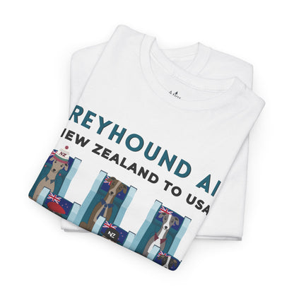 Greyhound Air Short Sleeve Shirt New Zealand to USA Greyhound Rescue