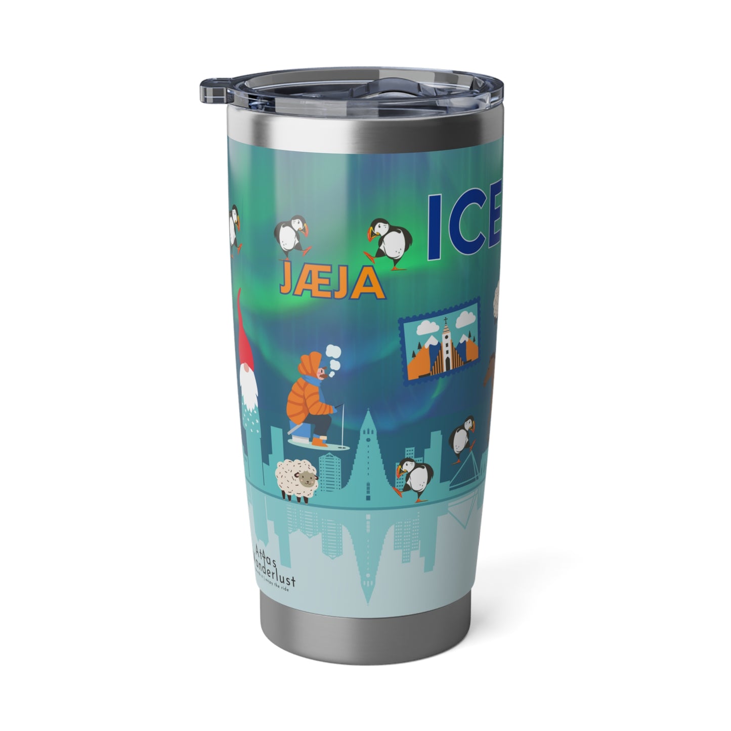 Iceland Tumbler 20 oz Stainless Steel Travel Souvenir