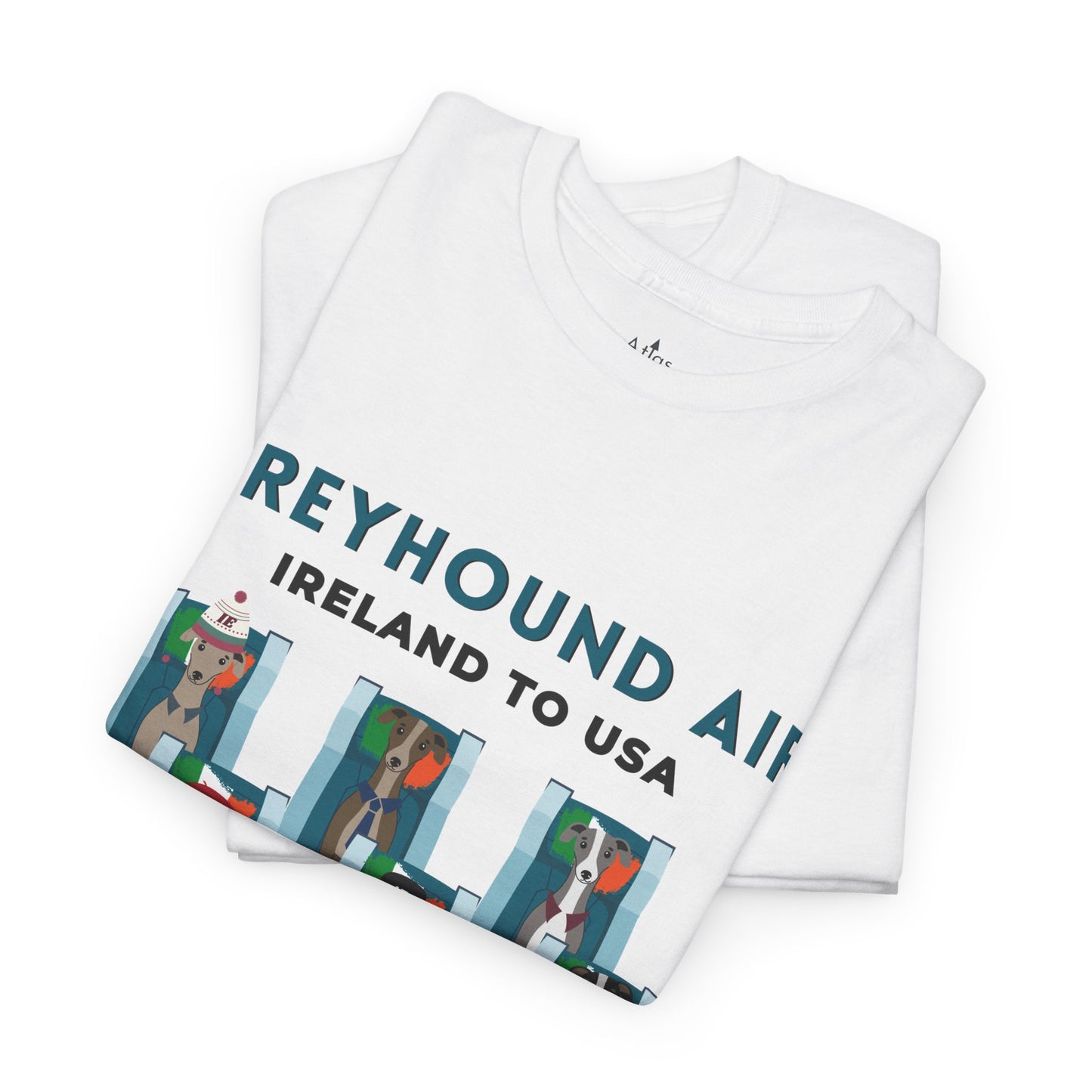 Greyhound Air Short Sleeve Shirt Ireland to USA Benefits Greyhound Rescue