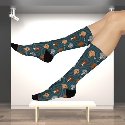 Borzoi Socks Modern Unisex Adult Stretchy Mid Calf Original