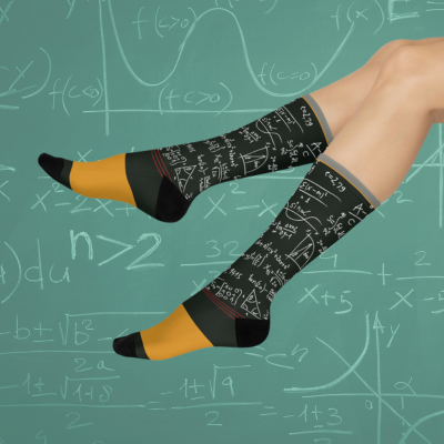 Math Teacher Socks Algebra Unisex Adult Stretchy Mid Calf Original