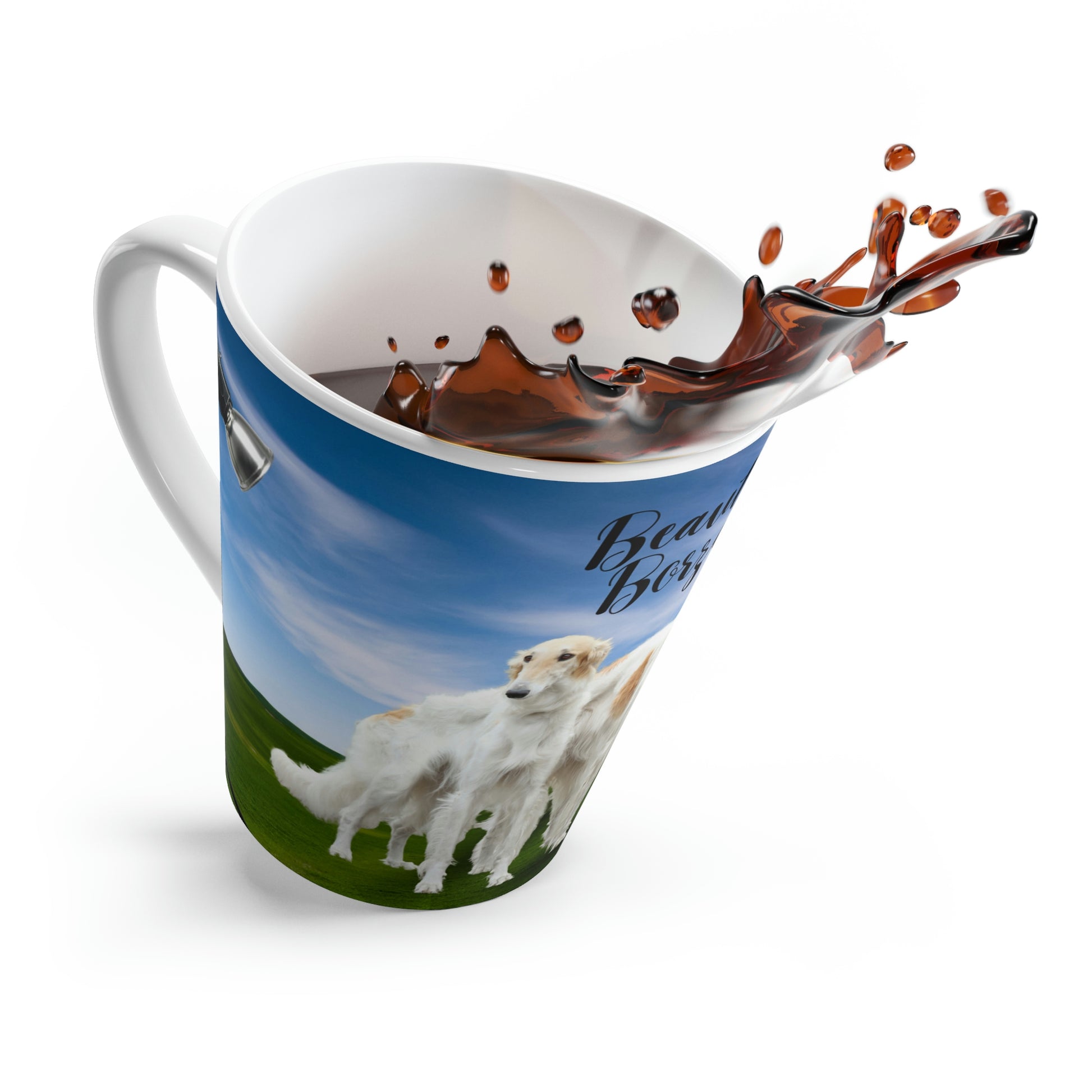 Beautiful Borzoi Mug | Borzoi Latte Mug | The Dapper Dogg