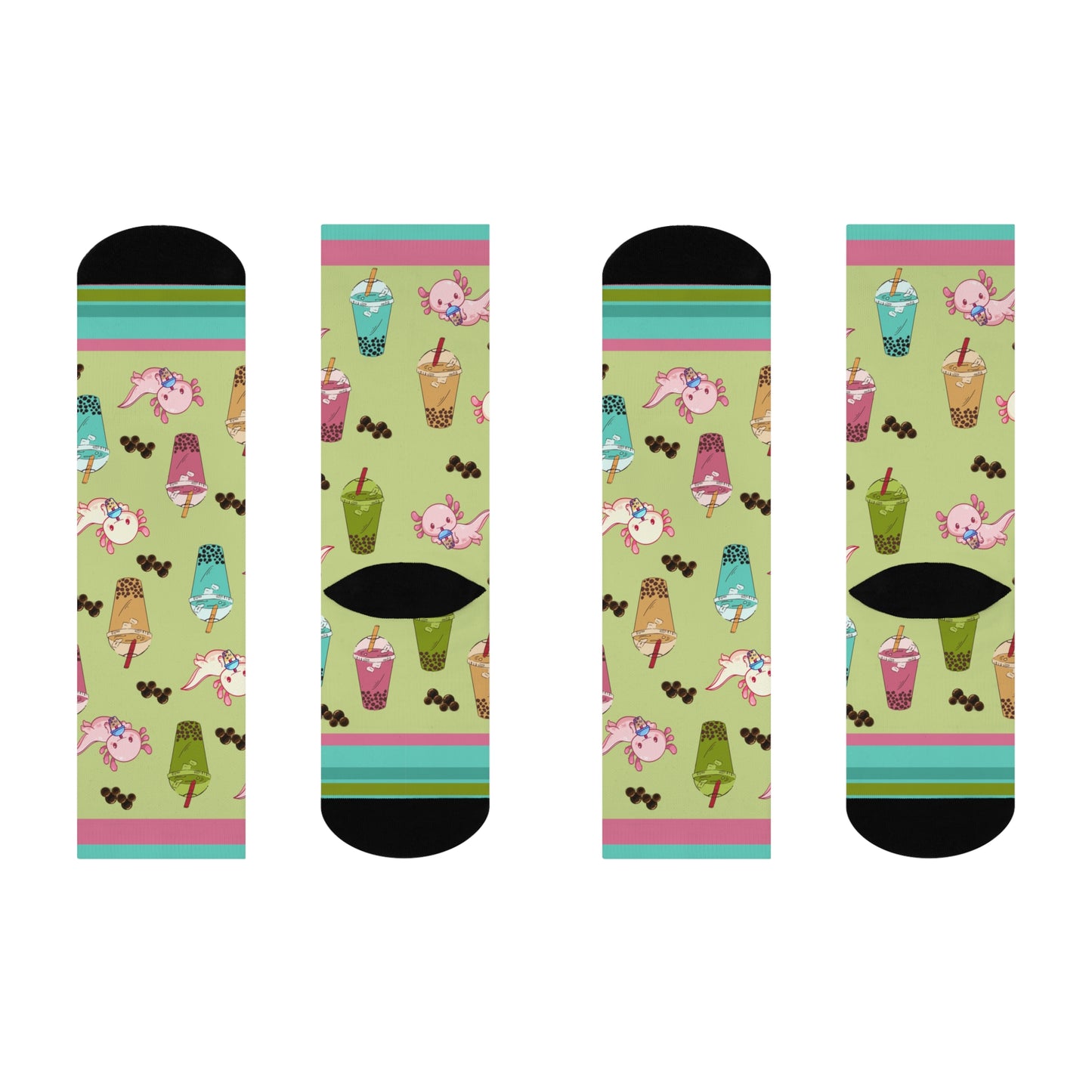 Bubble Tea Socks Tapioca Unisex Adult Stretchy Mid Calf Original