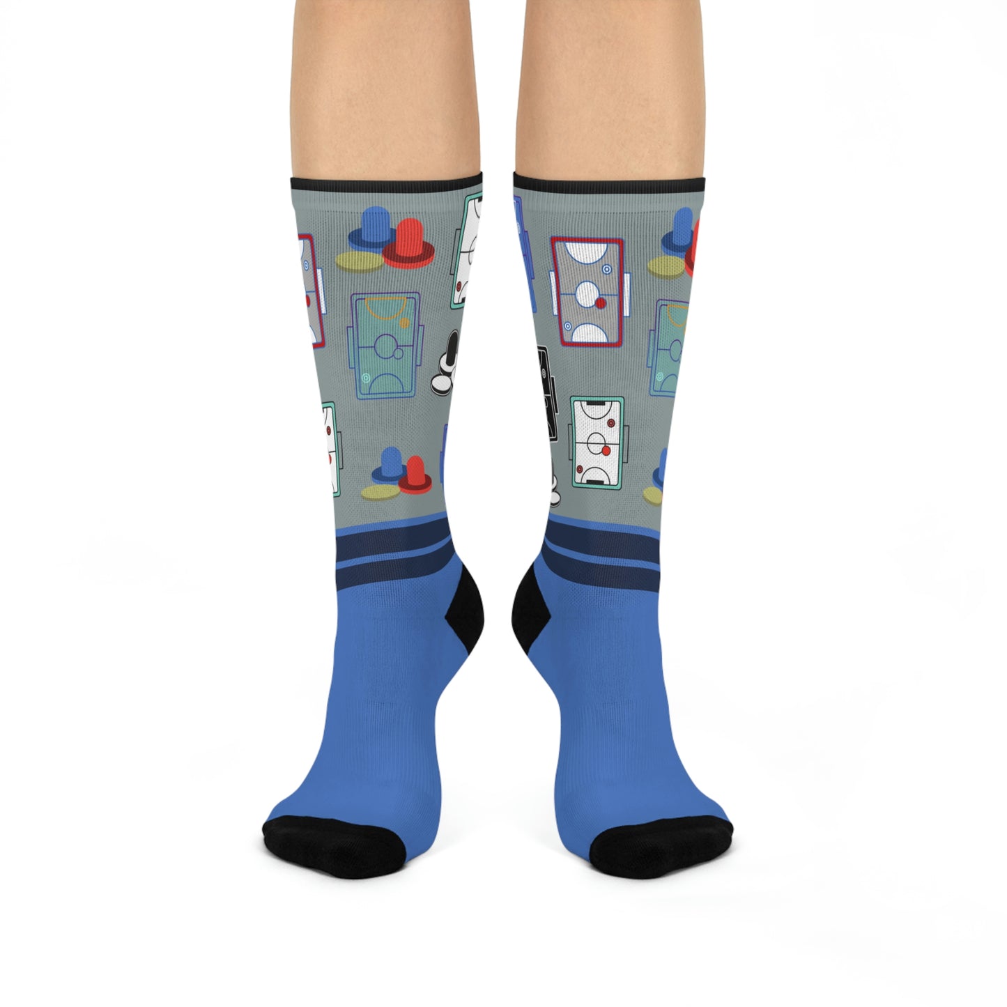 Air Hockey Game Night Socks Cemetery Socks Unisex Adult Stretchy Mid Calf Original