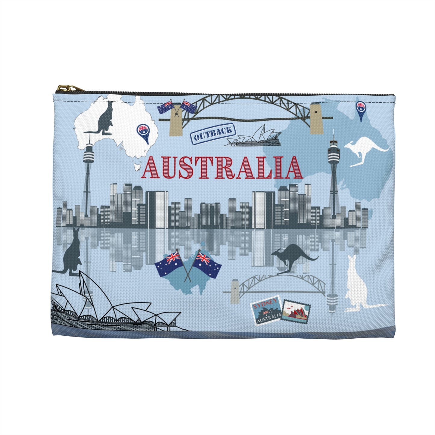 Australia Accessory Pouch, Down Under Bag