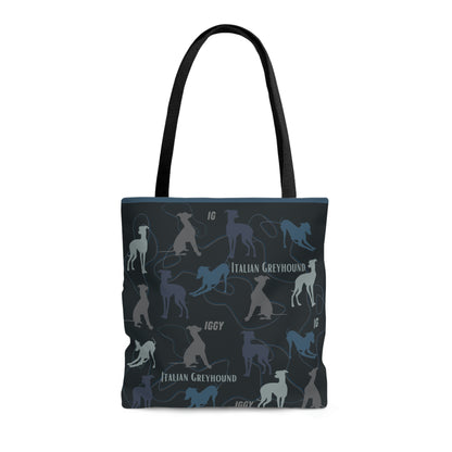 Italian Greyhound Tote Bag, Graphics