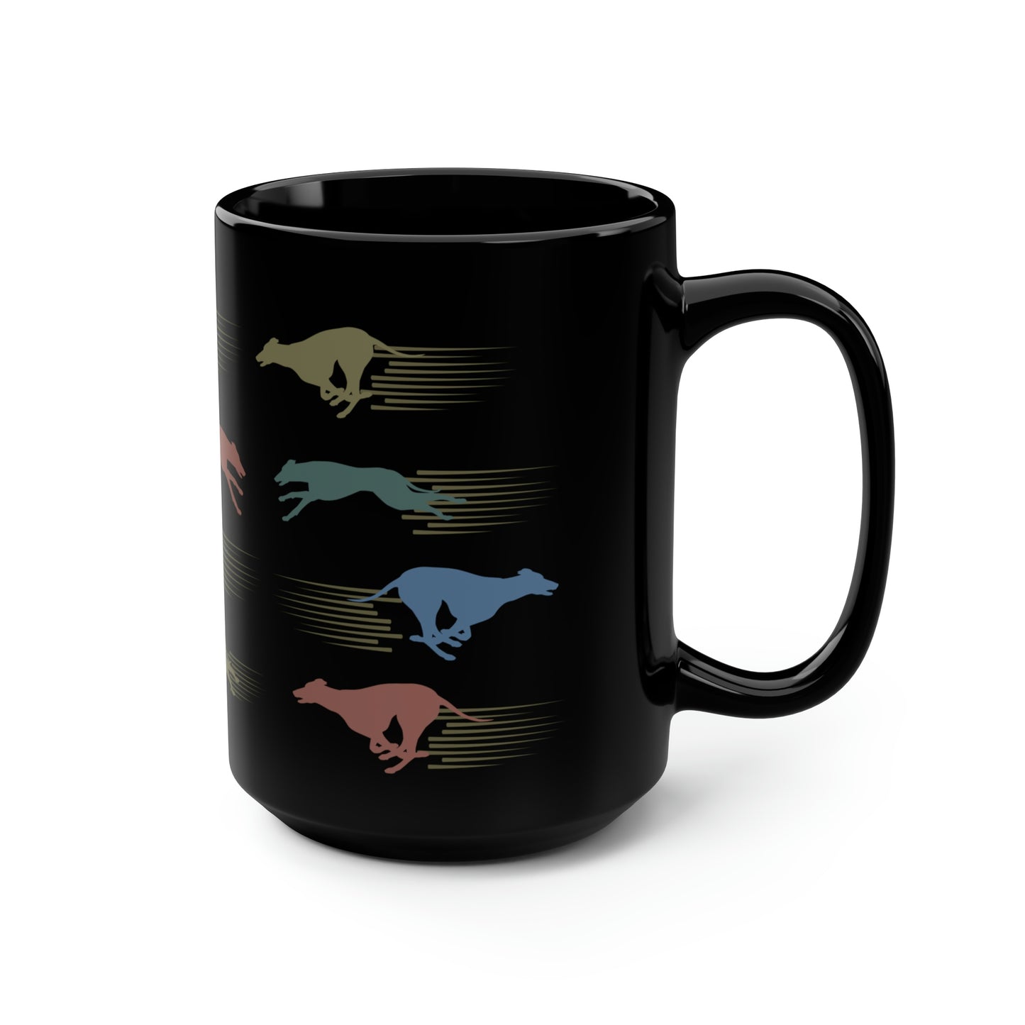 Whippet, Greyhound, IG Coffee Mug, Large 15 oz Ceramic, Modern, Original - The Dapper Dogg