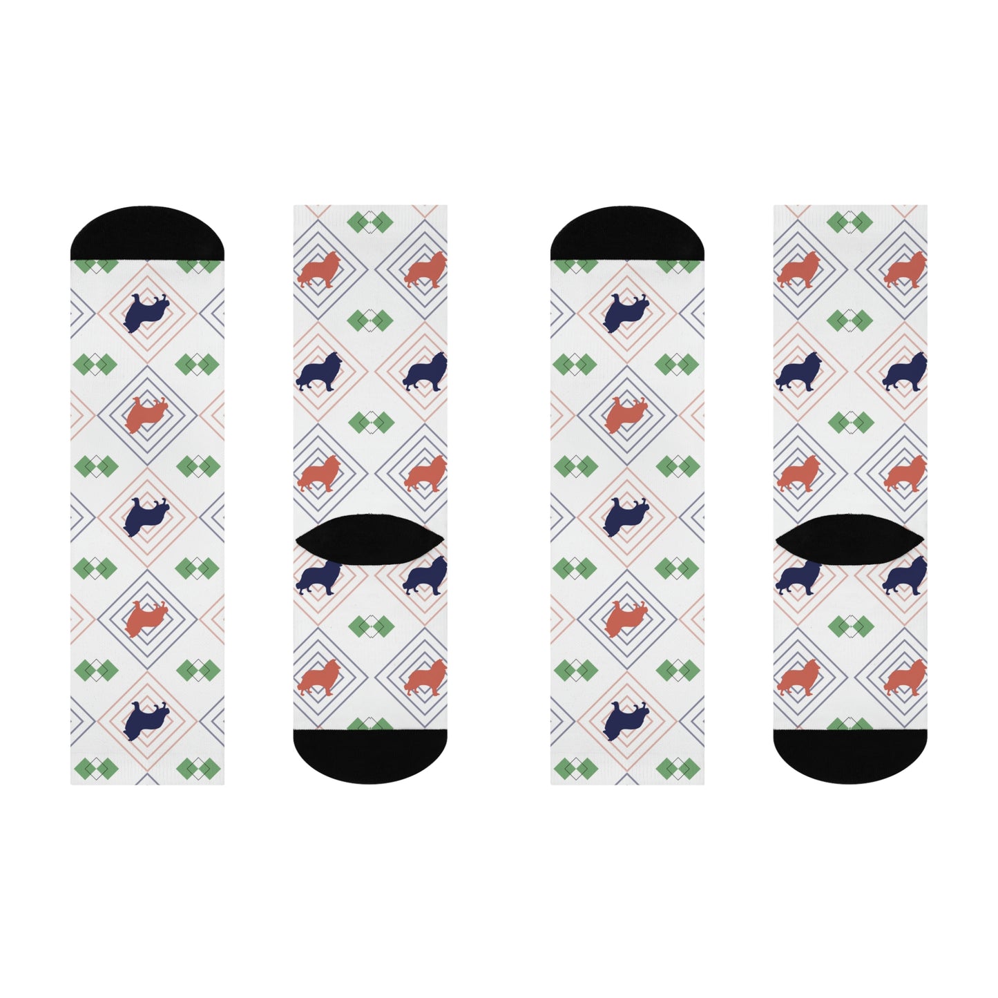 Border Collie Socks Unisex Adult Stretchy Mid Calf Original