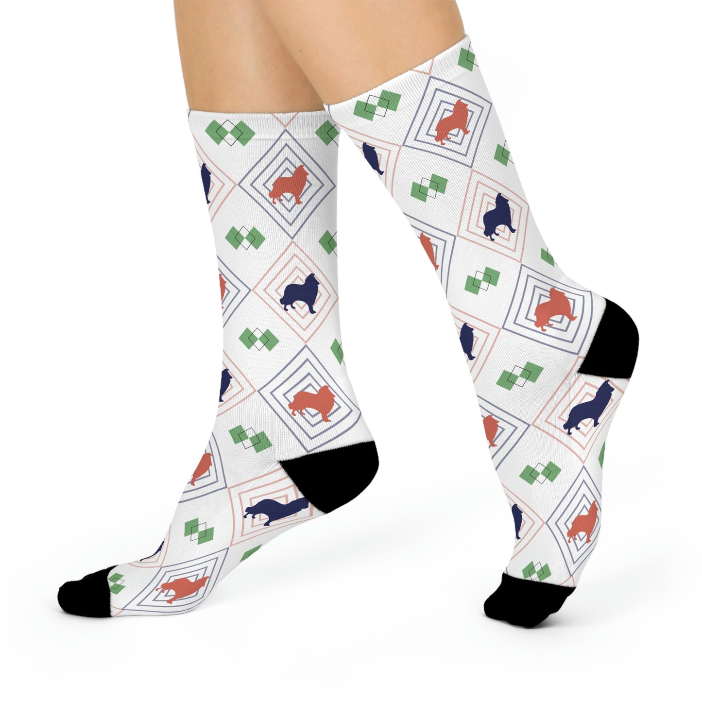 Border Collie Socks Unisex Adult Stretchy Mid Calf Original