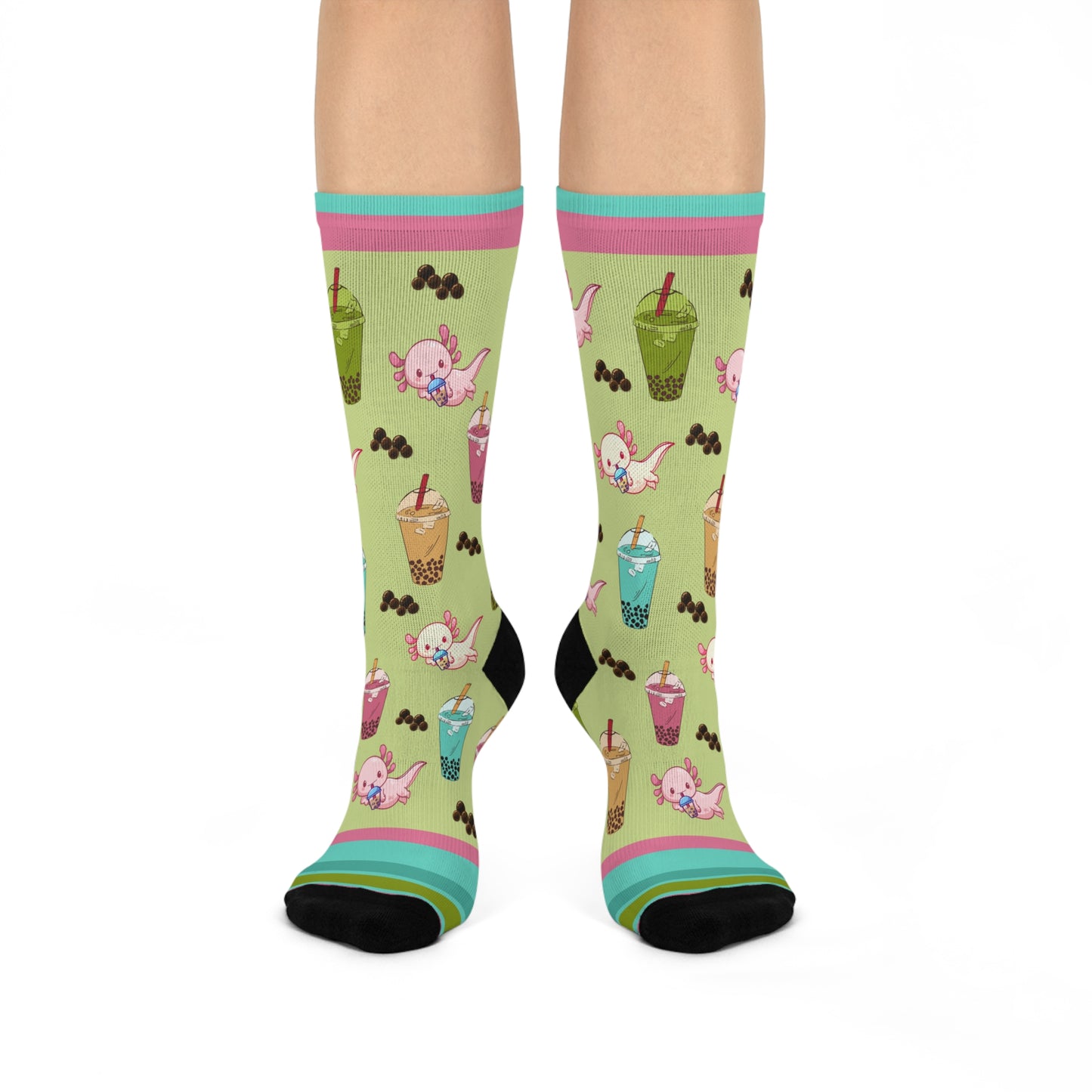 Bubble Tea Socks Tapioca Unisex Adult Stretchy Mid Calf Original