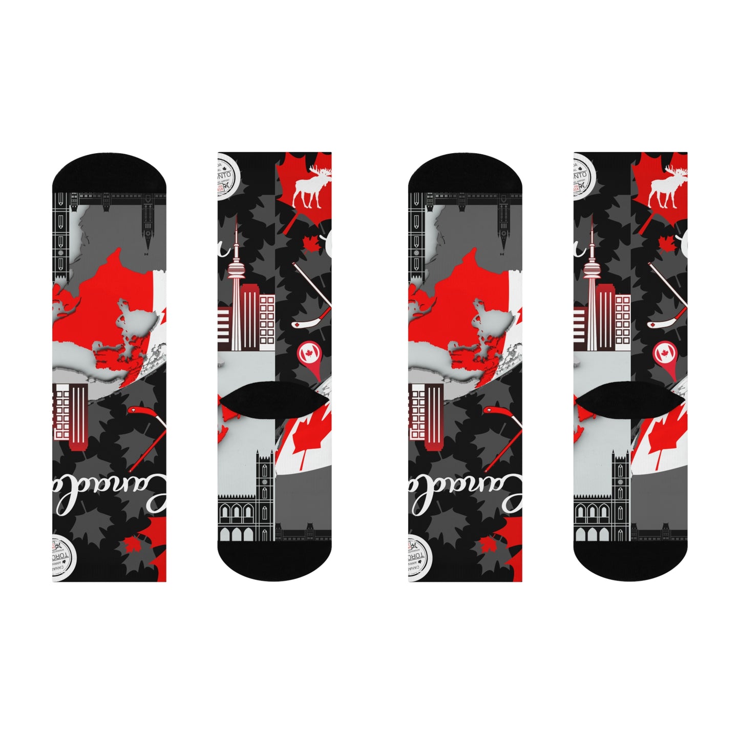 Canada Socks Unisex Adult Stretchy Mid Calf Original