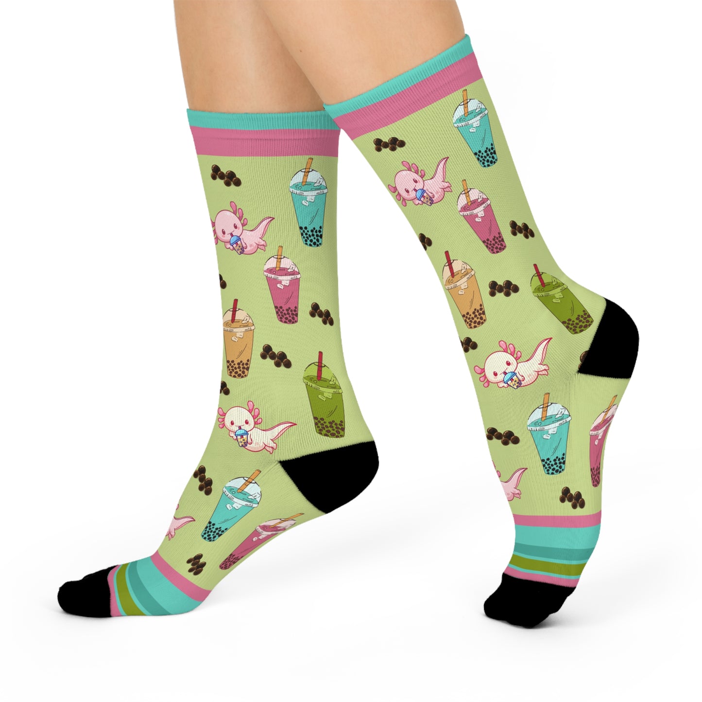 Bubble Tea Socks Tapioca Unisex Adult Stretchy Mid Calf Original