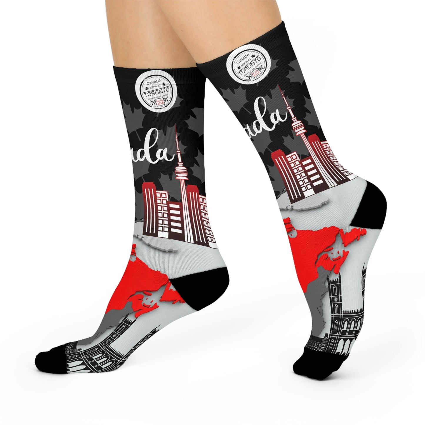 Canada Socks Unisex Adult Stretchy Mid Calf Original