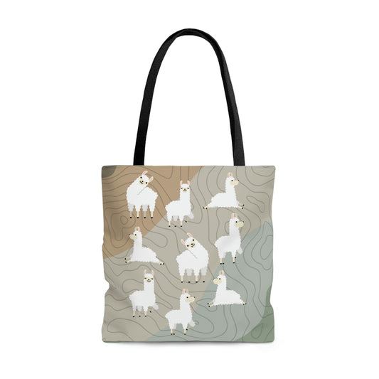 Alpaca Print Tote Bag